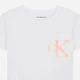 Подростковая укороченная футболка для девочки Calvin Klein 554817292 158 см Белая (1159841935) - изображение 3