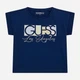 Дитячий літній комплект (футболка + шорти) для дівчинки Guess 543179565 128 см Синій (1159842038) - зображення 2