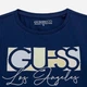 Дитячий літній комплект (футболка + шорти) для дівчинки Guess 543179565 128 см Синій (1159842038) - зображення 4