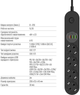 Przedłużacz listwy zasilającej ColorWay 4 gniazda/4 USB (typ C PD20W + 3 USB QC3.0) (45 W) 2 m czarny (CW-CHE44PDB) - obraz 7
