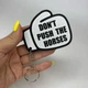 Брелок Finding Кольцо с цепочкой кулон перчатка боксерская dont push the horses Черно-белый 8 см x 6.7 см - изображение 2