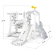 Гірка-трансформер для дітей з гойдалкою Mealux Lola (арт. KD-B076 White / Grey) - изображение 3