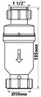 Сифон с оборотным клапаном Mcalpine 1.1/2”x50мм MACVALVE-18 - изображение 3
