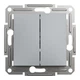 Кнопковий вимикач двоклавішний Schneider Electric Asfora сталь EPH1100162 - зображення 3