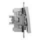 Переключатель двухклавишный Schneider Electric Asfora алюминий EPH0600161 - изображение 3