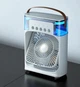 Настольный вентилятор Mini Fan, увлажнитель воздуха с цветной LED подсветкой RGB от USB, Белый - изображение 4