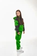 Детский спортивный утепленный костюм Kindamor Snug Princess Green/Grey, флис для девочки 134 см зеленый с серым - изображение 2