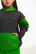 Детский спортивный утепленный костюм Kindamor Snug Princess Green/Grey, флис для девочки 134 см зеленый с серым - изображение 5