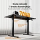 Стіл з регулюванням висоти Sense7 Nojo Light 120×60 см, електричний, чорно-бежевий - изображение 4
