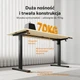 Стіл з регулюванням висоти Sense7 Nojo Light 140×70 см, електричний, чорно-бежевий - зображення 4