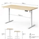 Геймерський стіл SENSE7 Nojo LIGHT 140 см x 70 см ( White , pine) - изображение 7