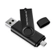 USB Флешка 2в1 256ГБ Type-C/USB для телефона, компьютера OTG Microdrive Черный - изображение 1