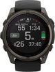 Smartwatch Garmin fenix 8 51mm Solar Sapphire Carbon Gray Dlc Titanium With Black and Pebble Gray Silicone Band (010-02907-11) - obraz 6
