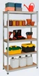 Складской Стеллаж Полочный 150 х 70 х 30 см для Хранения 4Points StrongShelf Металлический Разборной с 5 Полками МДФ по 150 кг - изображение 4