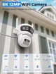 Уличная IP WIFI Камера видеонаблюдение Besder A22QQ12МП ТРИ объектива ICSEE - изображение 2