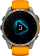 Smartwatch Garmin fenix 8 47mm AMOLED Sapphire Titanium with a spark Orange and Graphite Silicone Band (010-02904-11) - obraz 2