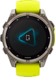Smartwatch Garmin fenix 8 47mm Solar Sapphire Titanium with Amp Yellow and Graphite Silicone Band (010-02906-21) - obraz 5