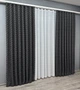 Комплект штор VR-Textil Лен Букле 150х270 2шт и Тюль 500х270 1810ш-115т Графитовый с белым 71-038/4 - изображение 3