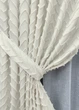 Комплект штор VR-Textil Лен Букле 150х270 2шт и Тюль 400х270 1815ш-115т Молочный с белым 71-045/3 - изображение 4