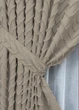 Комплект штор VR-Textil Лен Букле 150х270 2шт и Тюль 400х270 1809ш-115т Тауп с белым 71-043/3 - изображение 4