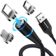 Kabel ColorWay 3 in 1 USB Type-A - Lightning MicroUSB Type-C 1 m Black (CW-CBUU038-BK) (955555906379969) - Outlet - obraz 3