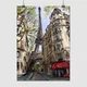 Постер Эйфелева Башня и парижская улица, Париж, Paris, France, A2 60×43 см (id3714) - изображение 1