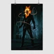 Постер Призрачный Гонщик с горящей головой, Ghost Rider, A3 42×29 см (id0338) - изображение 1