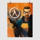Постер Гордон Фримен и лого, Half-Life 1, плакат для геймера, A3 41×30 см (id3771) - изображение 1
