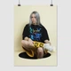 Постер Біллі Айліш сидить на краю люка, Billie Eilish, A3 42×30 см (id3870) - зображення 1