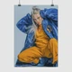 Постер Билли Айлиш в синей пижаме, Billie Eilish, A3 42×30 см (id3869) - изображение 1