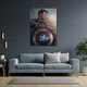 Постер Капитан Америка со щитом на фоне флага США, Captain America, A3 42×30 см (id0748) - изображение 4