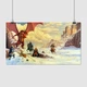 Постер Битва героев с драконом возле замка, фентези, Might and Magic VI, фэнтези, A3 24×42 см (id6797) - изображение 1