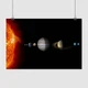 Постер Сонячна система, схема, планети, Sol System, A1 60×90 см (id2186) - зображення 1