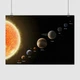 Постер Солнечная система, схема (укр), Sol System, A3 30×42 см (id1004) - изображение 1