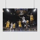 Постер Баскетболісти Lakers у стрибку біля кошика, A3 28×42 см (id4047) - зображення 1