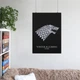 Постер Игра Престолов, Зима близко, лого Старков, GoT, Winter is coming, A3 42×30 см (id0722) - изображение 6