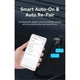 FM модулятор Vention AUX TRS 3.5мм USB Bluetooth 5.0 Coiled Cable 1.5M Gray Zinc (NAGHG) - зображення 9