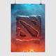 Постер Дота 2, лого, Dota 2, плакат для геймера, A3 42×30 см (id3738) - изображение 1