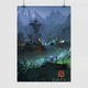 Постер Дота 2, встреча на миде, Pudge, Dota 2, плакат для геймера, A3 42×30 см (id3737) - изображение 1