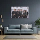 Постер БТС, у стены с логотипами, Bangtan Boys, BTS, кейпоп, A3 28×42 см (id2648) - изображение 4