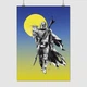 Постер Мандалорец на фоне украинского флага, Mandalorian, A3 42×30 см (id5718) - изображение 1
