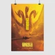 Постер Ґодзілла, кайдзю Гідора, King Ghidorah, Godzilla 2 (2019), A2 60×41 см (id3746) - зображення 1