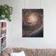 Постер Галактика Водоворот, M51A, A3 40×30 см (id6721) - изображение 6