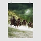 Постер Властелин колец, Назгулы пересекают реку, Lord Of The Rings, A3 42×30 см (id2698) - изображение 1