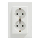 Розетка Schneider Electric Asfora с заземлением двойная белая EPH9900121 - изображение 4
