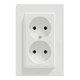 Розетка Schneider Electric Asfora без заземлення подвійна біла EPH9700121 - зображення 3