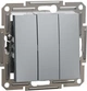 Вимикач 3-клавішний Schneider Electric Asfora сталь EPH2100162 - изображение 1