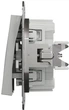 Вимикач 2-клавішний Schneider Electric Asfora самозажимний алюміній EPH0300161 - изображение 3