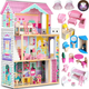 Drewniany domek dla lalek Ricokids 3-piętrowy (5903890605476) - obraz 4