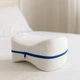 Подушка ортопедическая анатомическая для ног и колен Leg Pillow, гипоаллергенная для сна на боку с эффектом памяти и съемным чехлом на молнии, для беременных, при болях в суставах, для поддержания спины Белая, FG-197D1 - изображение 2